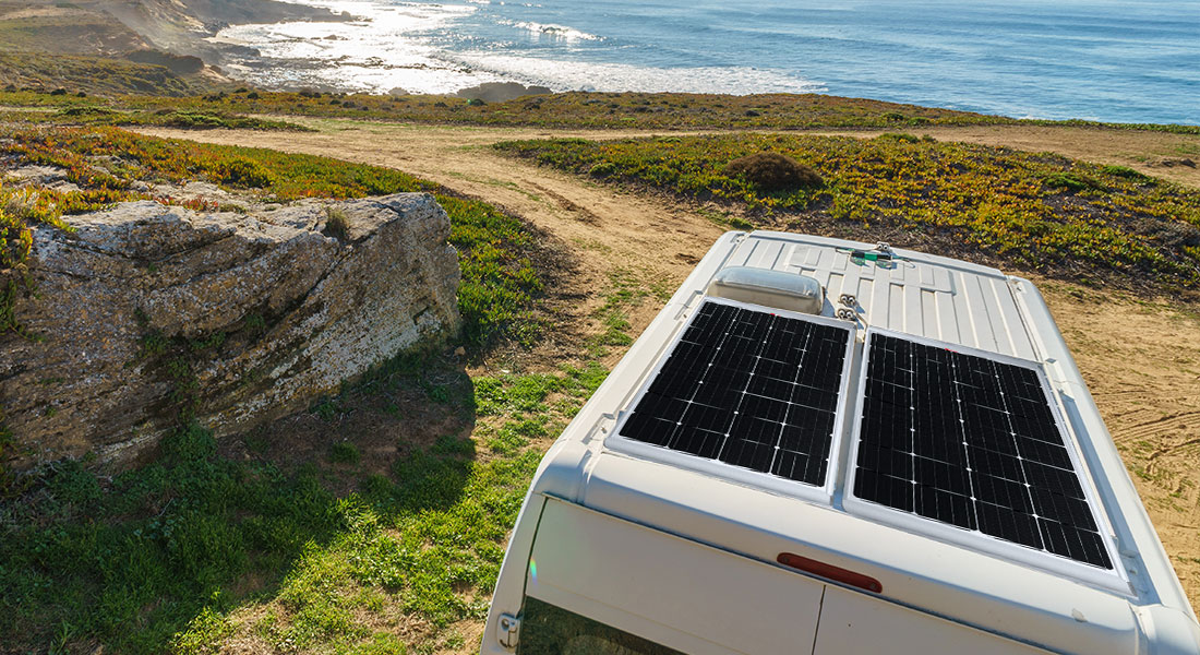 Solar Panels on a Campervan