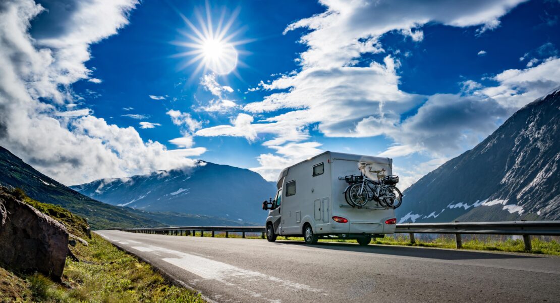 Used Motorhome with Blue Sky