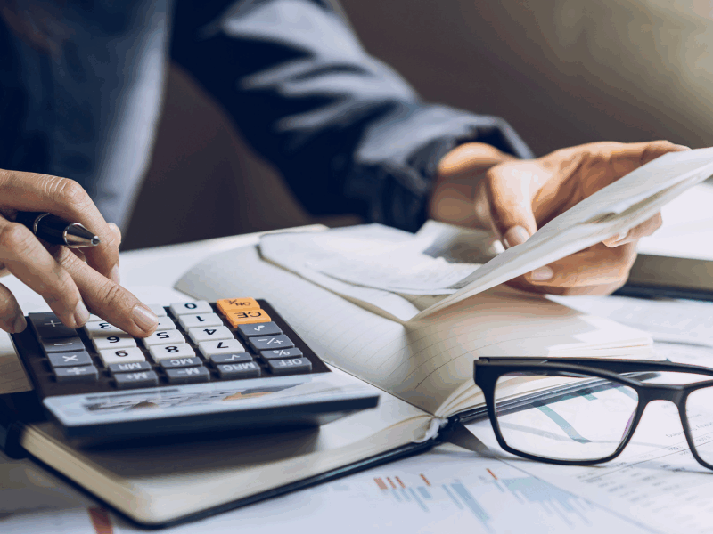 A man calculating how much VED he owes on his motorhome